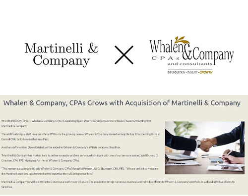 Acquisition of Martinelli & Company